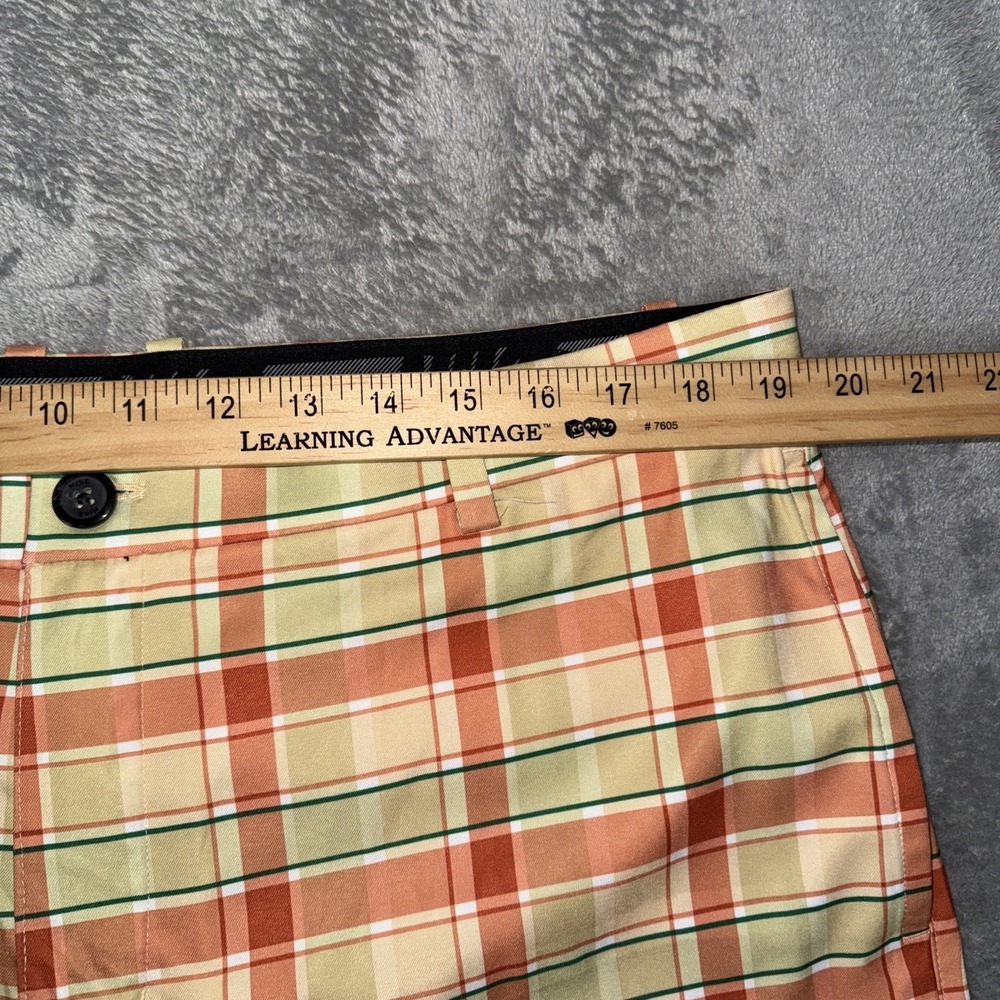 Nike Golf Flex Dri-Fit Shorts Men's 38 Celestial Gold Orange Plaid - Picture 3 of 7